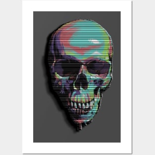 colorful art skull Posters and Art